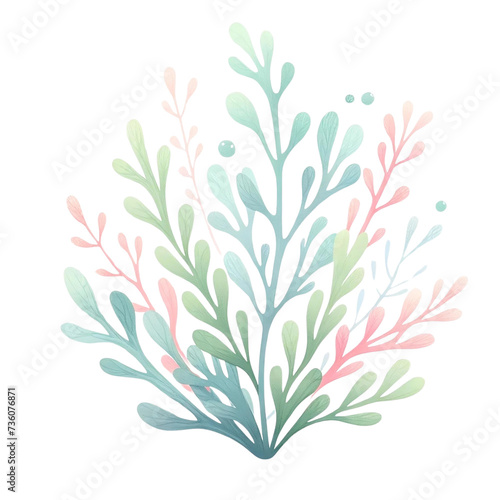 a cute animal in the ocean clipart digital download png watercolor illustration pastel color