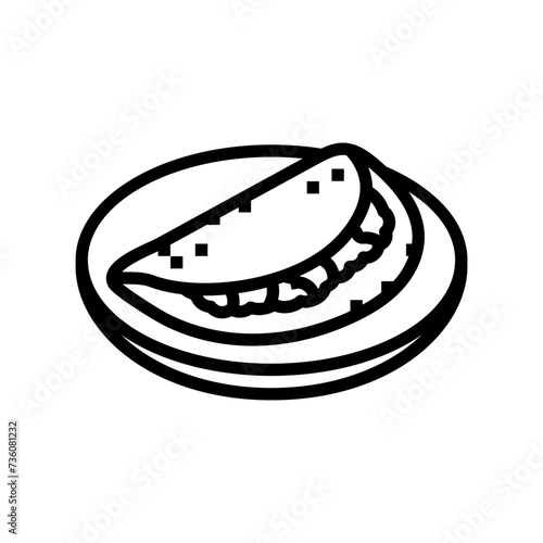 dosas indian cuisine line icon vector. dosas indian cuisine sign. isolated contour symbol black illustration