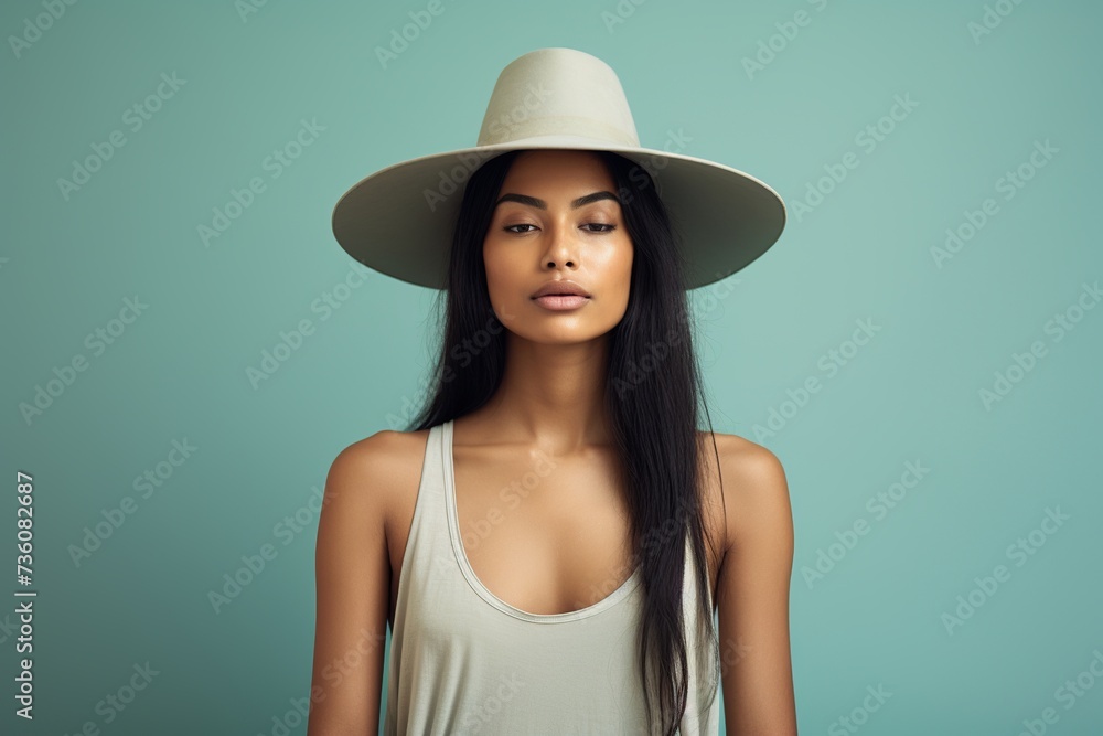 Elegant Woman in Wide-Brimmed Hat
Elegant Woman in Wide-Brimmed Hat