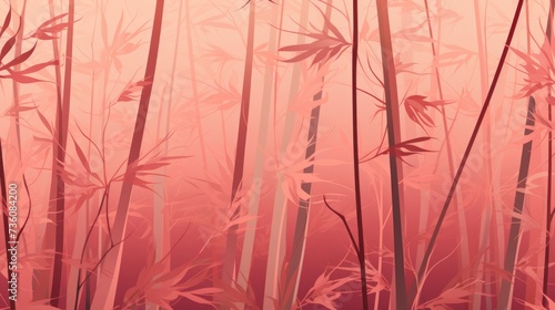 Background with bamboo forest in Copper Rose color.