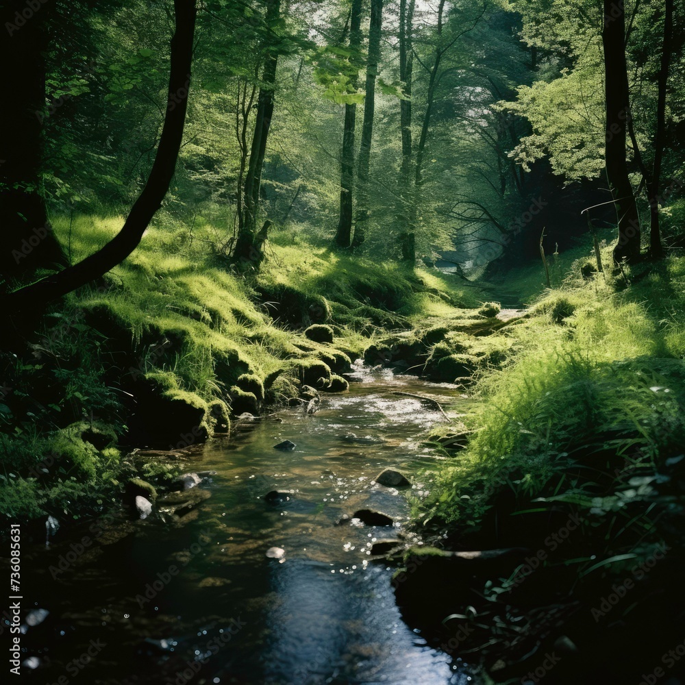 stream in the forest stream in the forest