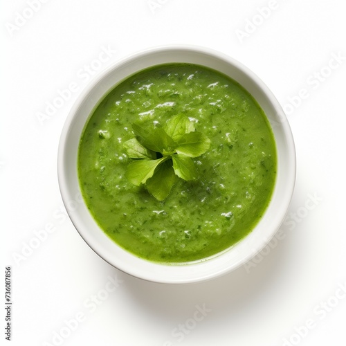 Watercress soup closeup