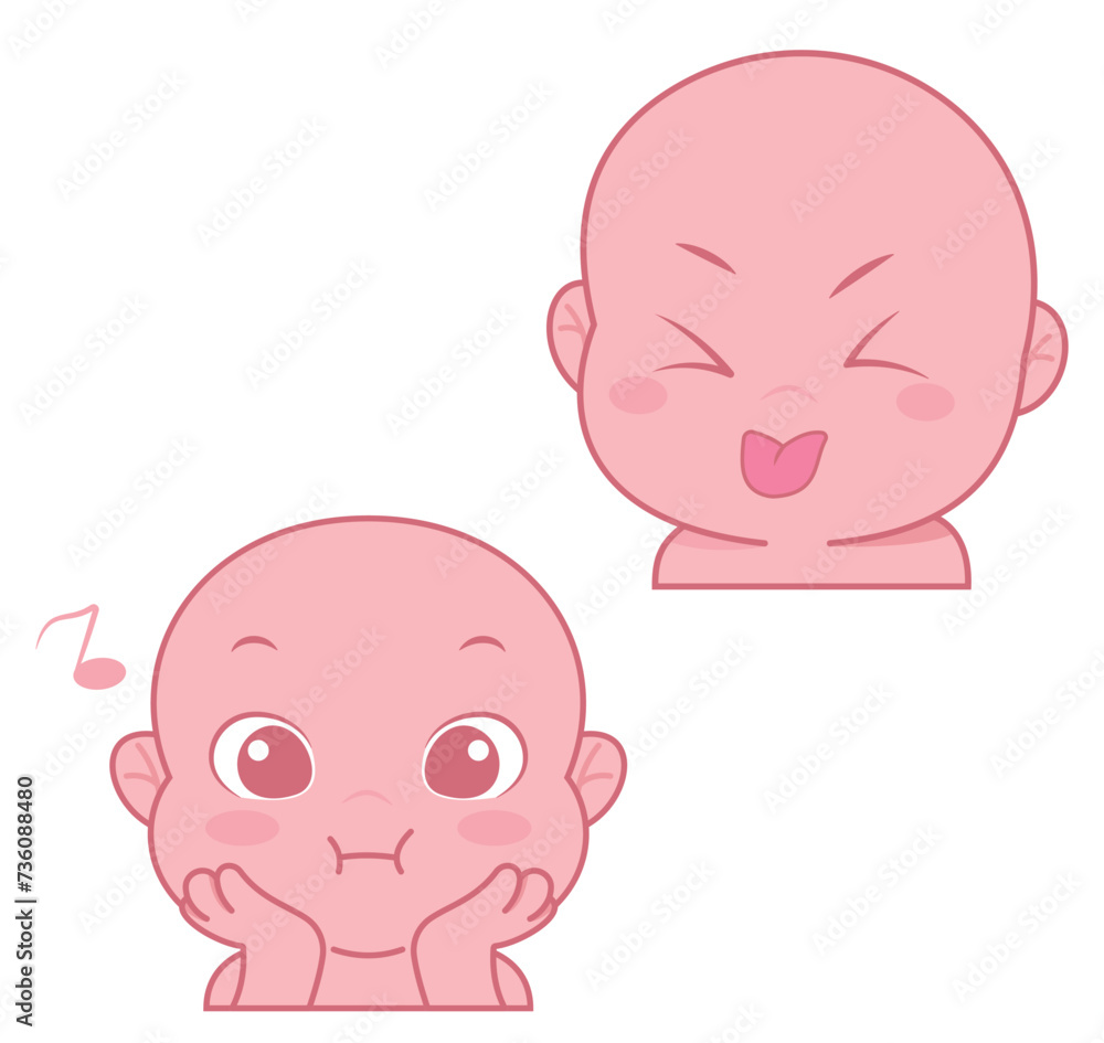 Cute cartoon expression emoji character vector design art for stickers Cute cartoon expression emoji character vector design art for stickers