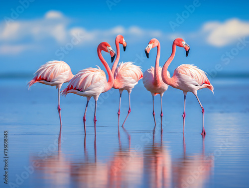 flamingo in the water © Marcel