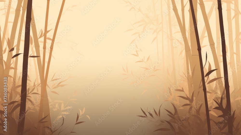 Obraz premium Background with bamboo forest in Tan color.