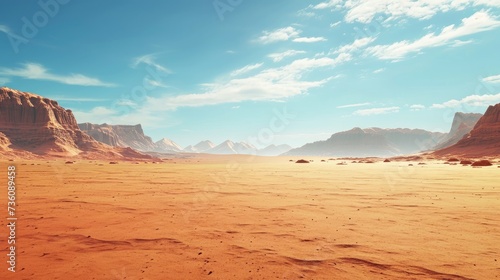 3D Rendered Background  Empty Desert Space for Kids and Animation by Generative AI