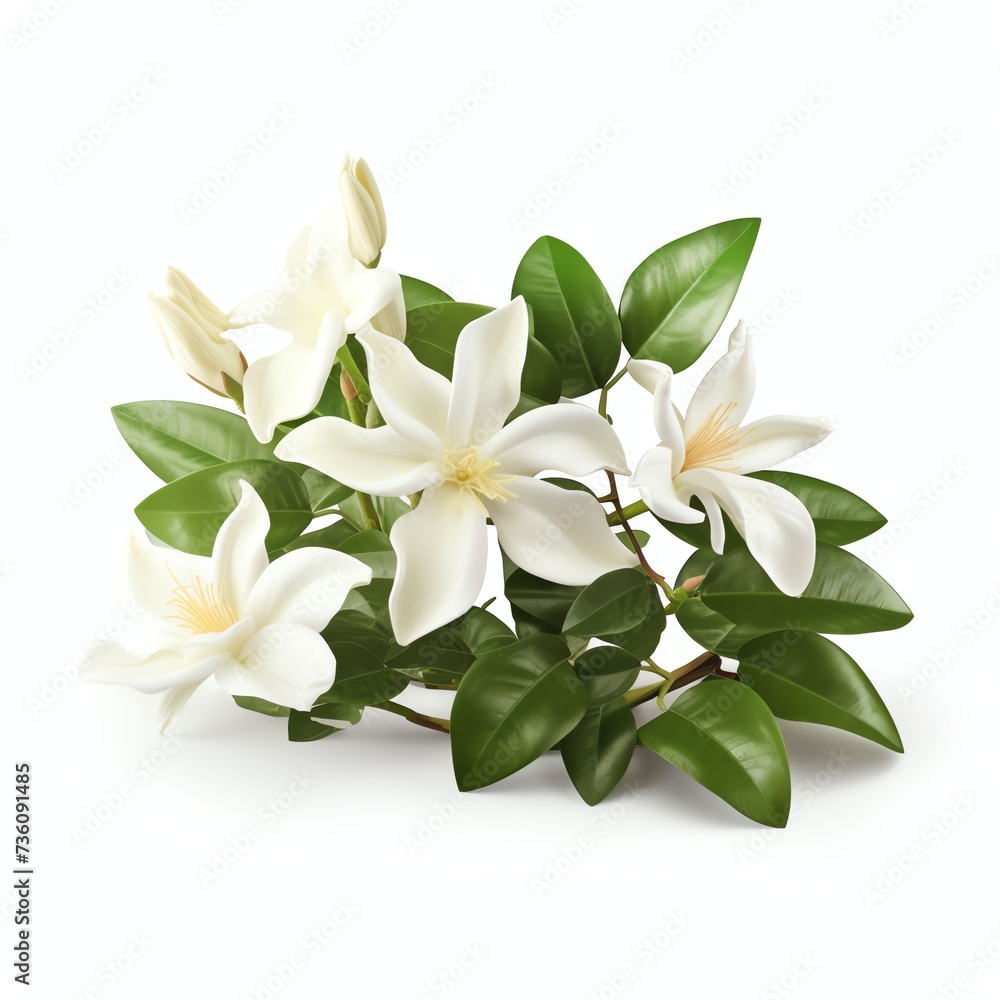 Obraz premium a jasminum, studio light , isolated on white background
