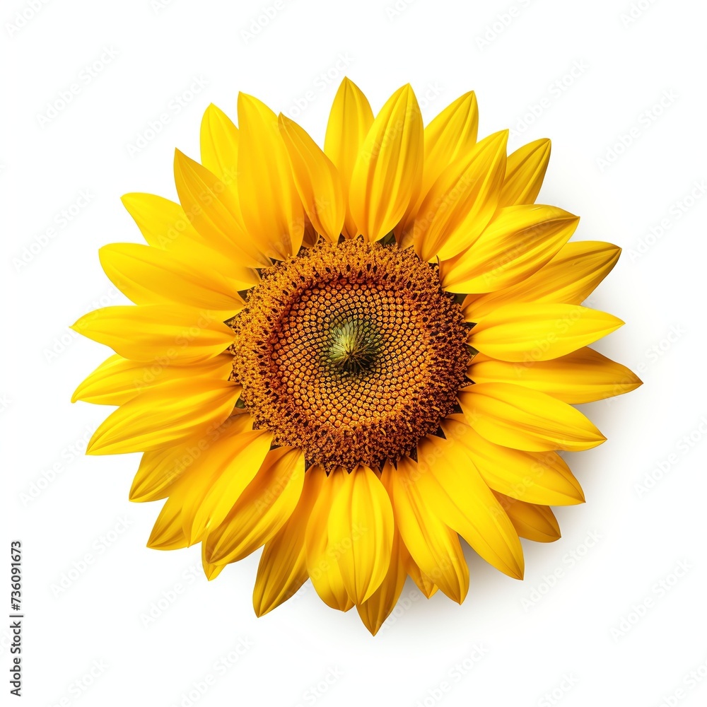 a helianthus annuus, studio light , isolated on white background a helianthus annuus, studio light , isolated on white background
