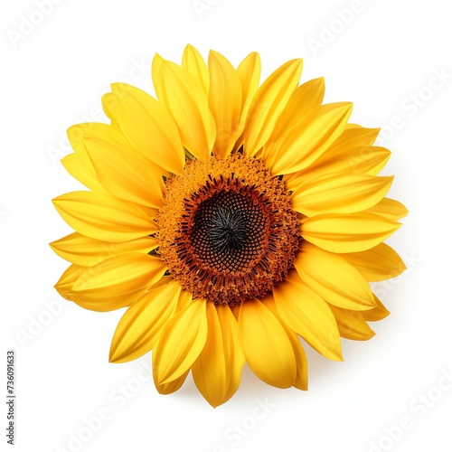 a helianthus annuus, studio light , isolated on white background