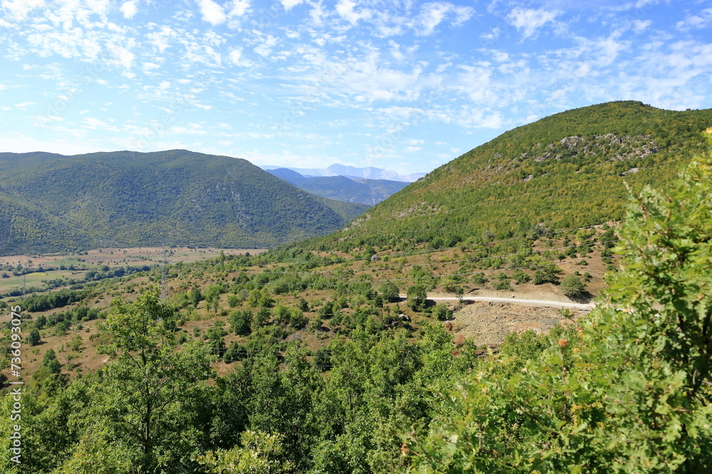 Beautiful landscape near Barmash in Albania