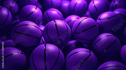 Background with basketballs in Purple color © Various Backgrounds