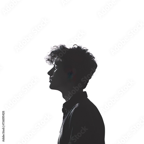 silhouette of a man on a white background, png background