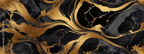 Topaz abstract black marble background art paint pattern ink texture watercolor matte gold fluid wall. 