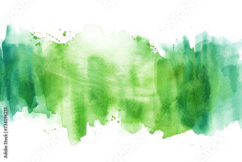 green blue watercolor paint brush stroke texture isolated on transparent png photo