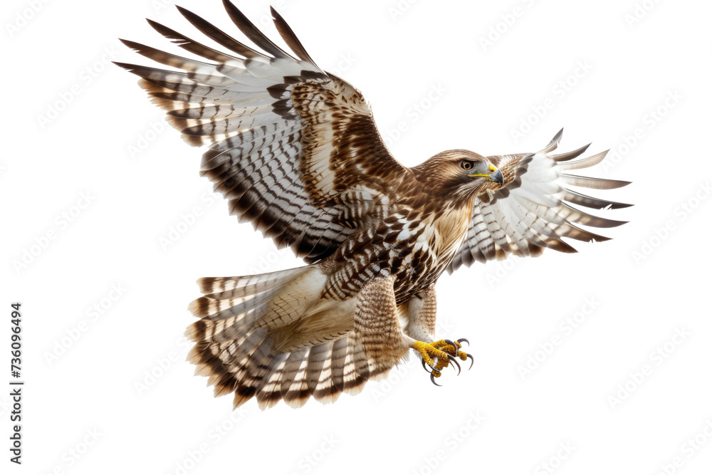 Fototapeta premium flying buzzard isolated on transparent png
