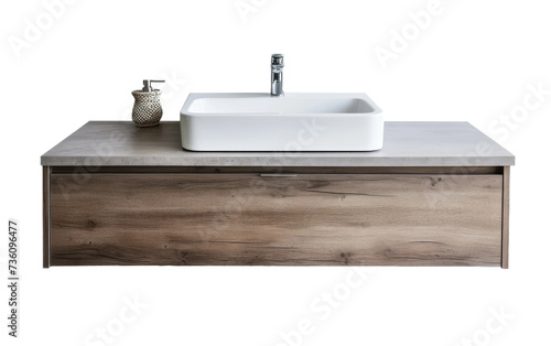 Contemporary Sink Vanity on white background