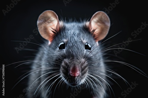 Captured in stunning close up showcases small curious house mouse fascinating example of wildlife right at home with sleek gray fur and bright alert eyes mouse exudes unique charm
