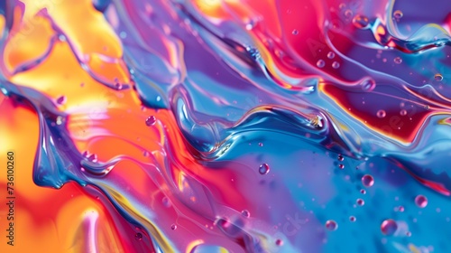 Abstract colorful bright vivid colors liquid