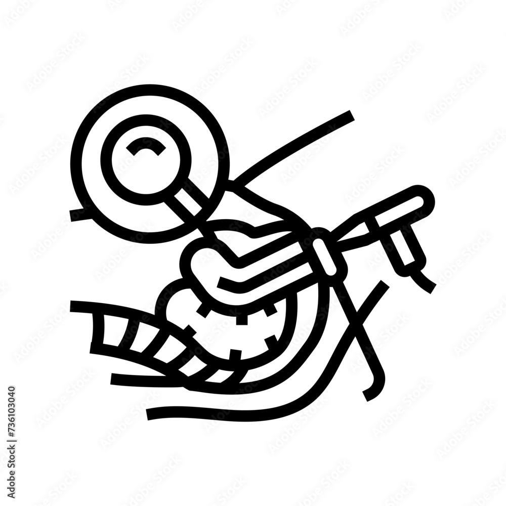 hysteroscopy surgery doctor line icon vector. hysteroscopy surgery doctor sign. isolated contour symbol black illustration hysteroscopy surgery doctor line icon vector. hysteroscopy surgery doctor sign. isolated contour symbol black illustration