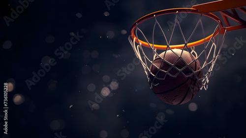 Basketball Soars Through Hoop