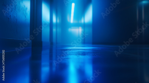 Blue Light Illuminating Room