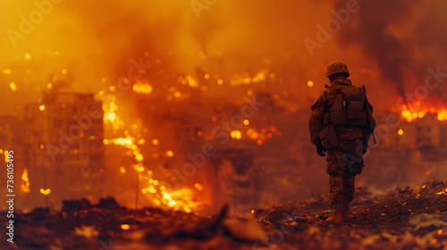 Man Standing in Front of City Fire