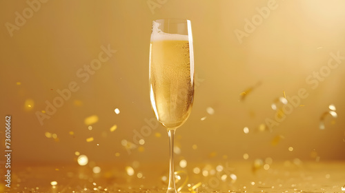 Glass of Champagne on Table