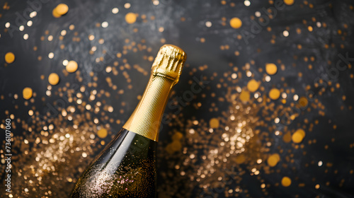 Close-up of Champagne Bottle