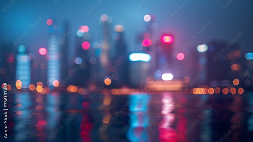 Blurry City at Night