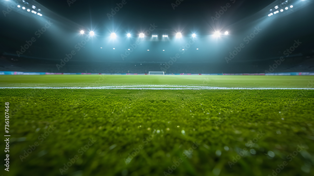 Soccer Field With Night Lights