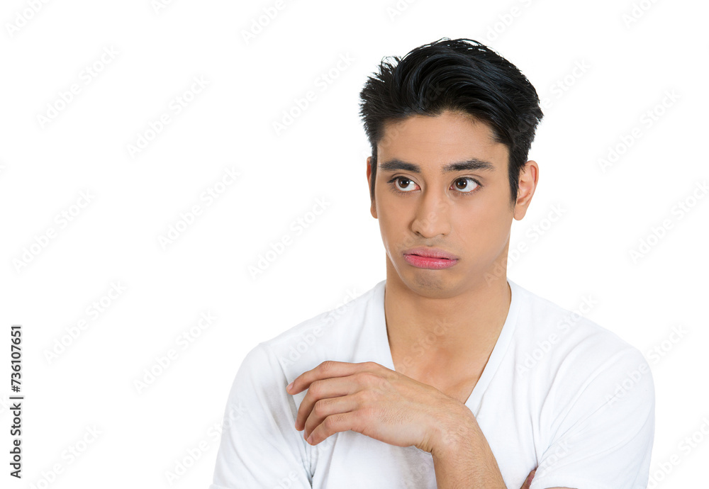 Portrait of an annoyed displeased difficult young man Portrait of an annoyed displeased difficult young man