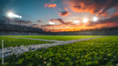 Soccer Field With Sunset © Ilugram