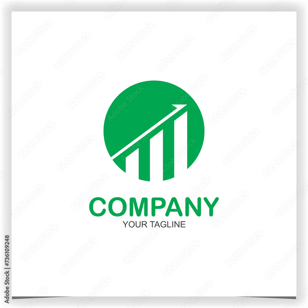 Abstract financial growth up logo icon design with arrow combined for economy finance element symbol Abstract financial growth up logo icon design with arrow combined for economy finance element symbol
