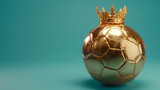 Golden Soccer Ball With Crown