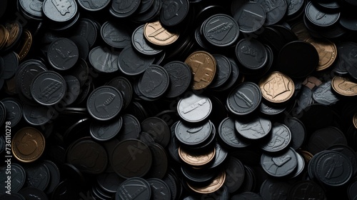 Background with coins is Black color