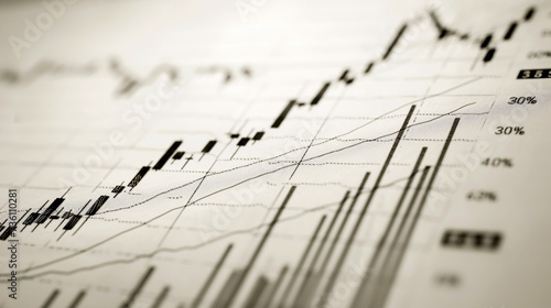 Close Up of Multiple Graphs on Table