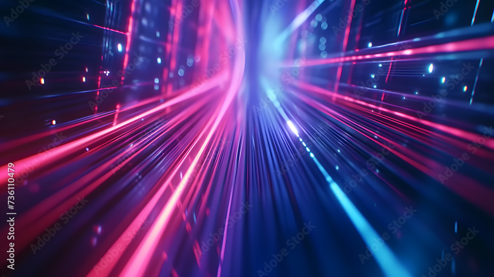 Abstract Background With Bright Lights and Lines