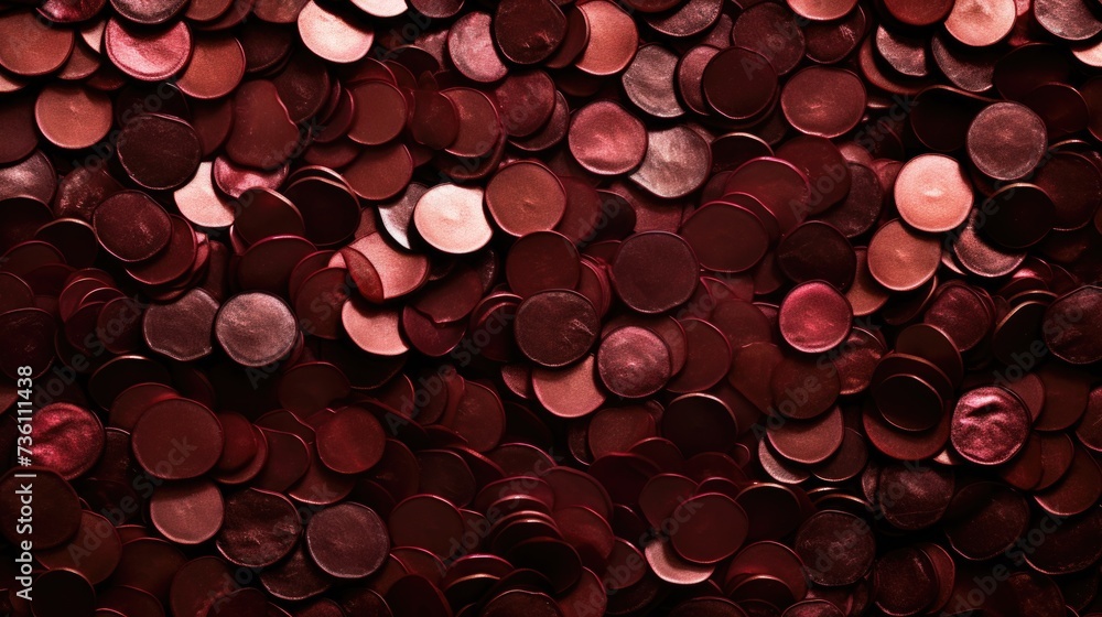 Background with coins is Garnet color. Background with coins is Garnet color.
