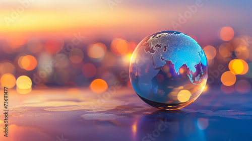 Glass Globe on Table © Ilugram