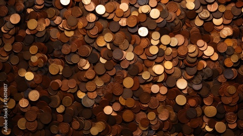 Background with coins is Umber color.