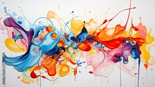 abstract painting,fun stroke,dry painting,splash ::2 vibrant,watercolo © paisorn