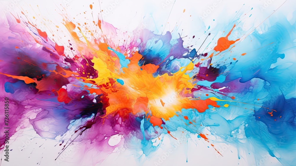 abstract painting,fun stroke,dry painting,splash ::2 vibrant,watercolo