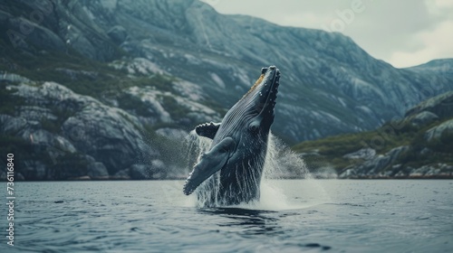 Predatory whale animals in their natural habitat. Beautiful creatures Generative AI