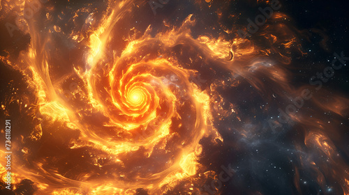 Fototapeta Naklejka Na Ścianę i Meble -  Celestial Odyssey HD Outer Space Wallpapers ,Spiral galaxy in a space digital art