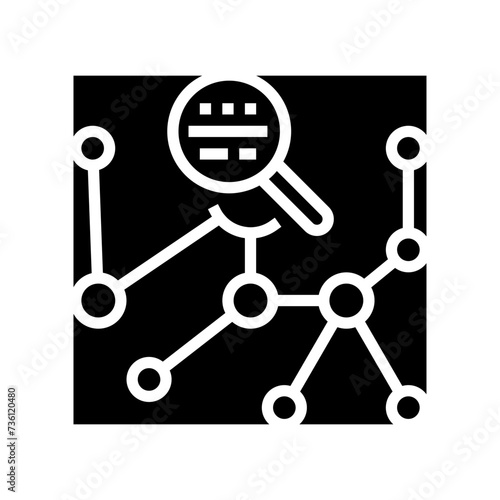 search algorithm glyph icon vector. search algorithm sign. isolated symbol illustration
