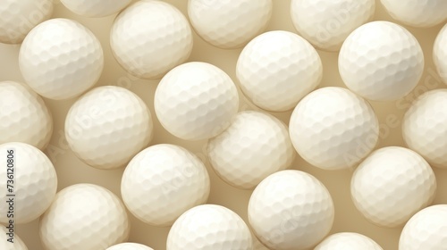 Background with golf balls in Cream color