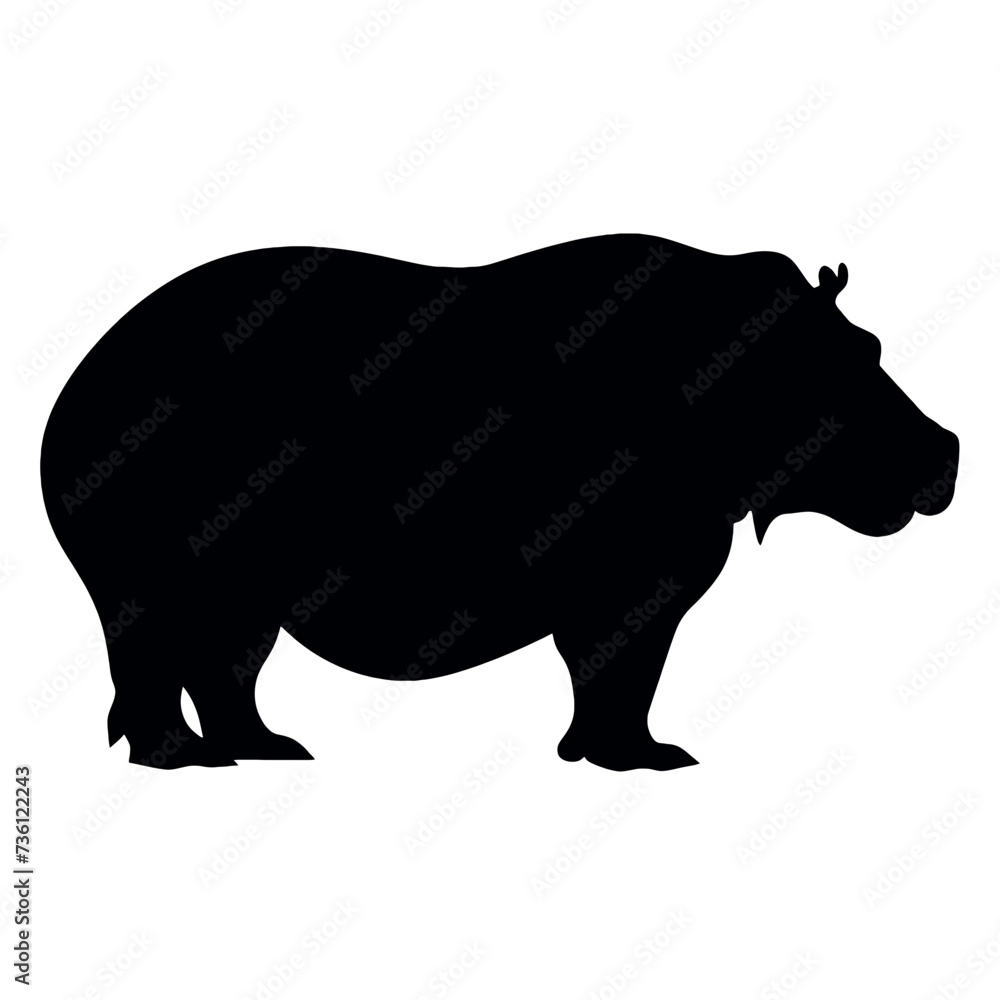 Obraz premium hippo silhouette