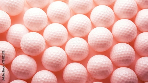 Background with golf balls in Peach color.