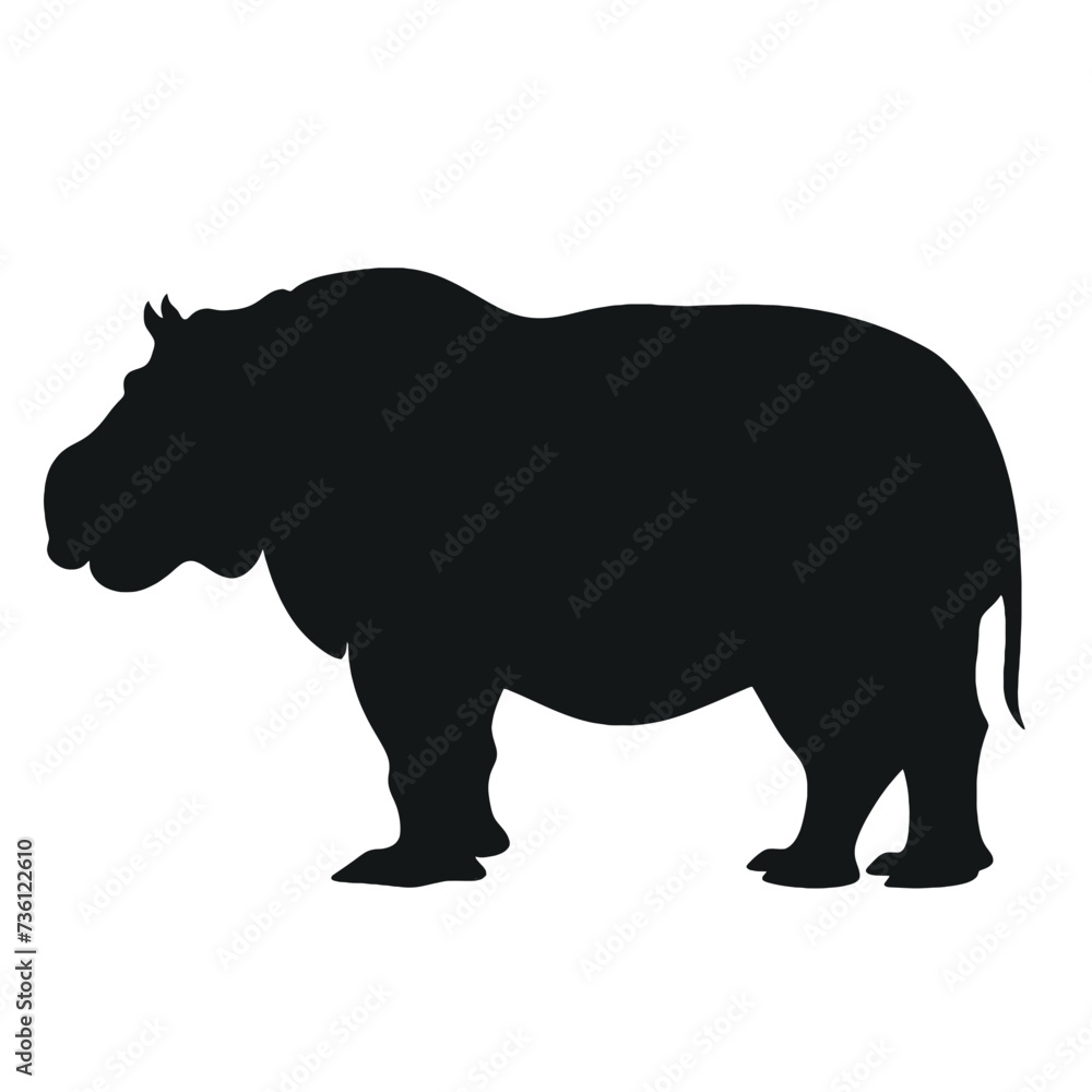 Fototapeta premium hippo silhouette 