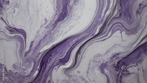 Lavender abstract white marble background art paint pattern ink texture watercolor burnished silver fluid wall.